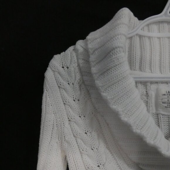 L.O.G.G. By H&M | small | Ivory Cable Knit Shawl Collar Sweater - Picture 4 of 14
